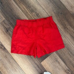 Quince Red High-Waist Women’s Shorts